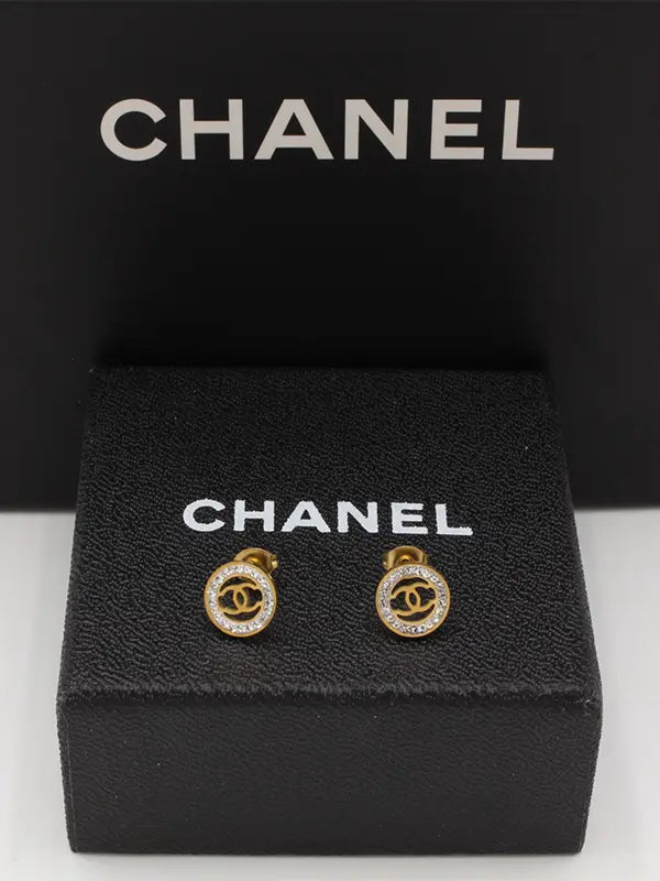حلق شانيل كريستال صغير 527 حلق chanel
