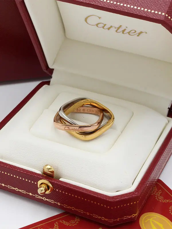 خاتم كارتير نسائي سكوير فيرجن لوقو خواتم CARTIER