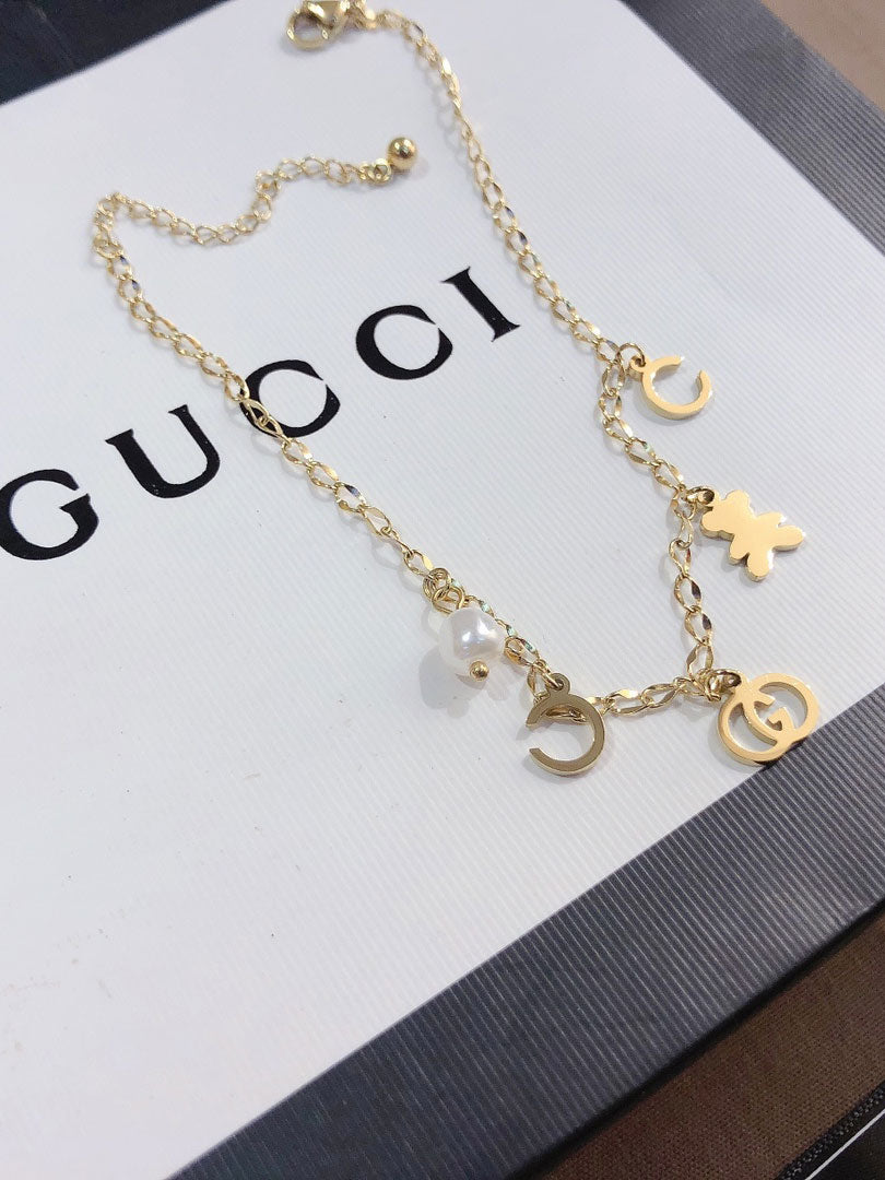 خلخال قوتشي ذهبي لولو خلاخل gucci