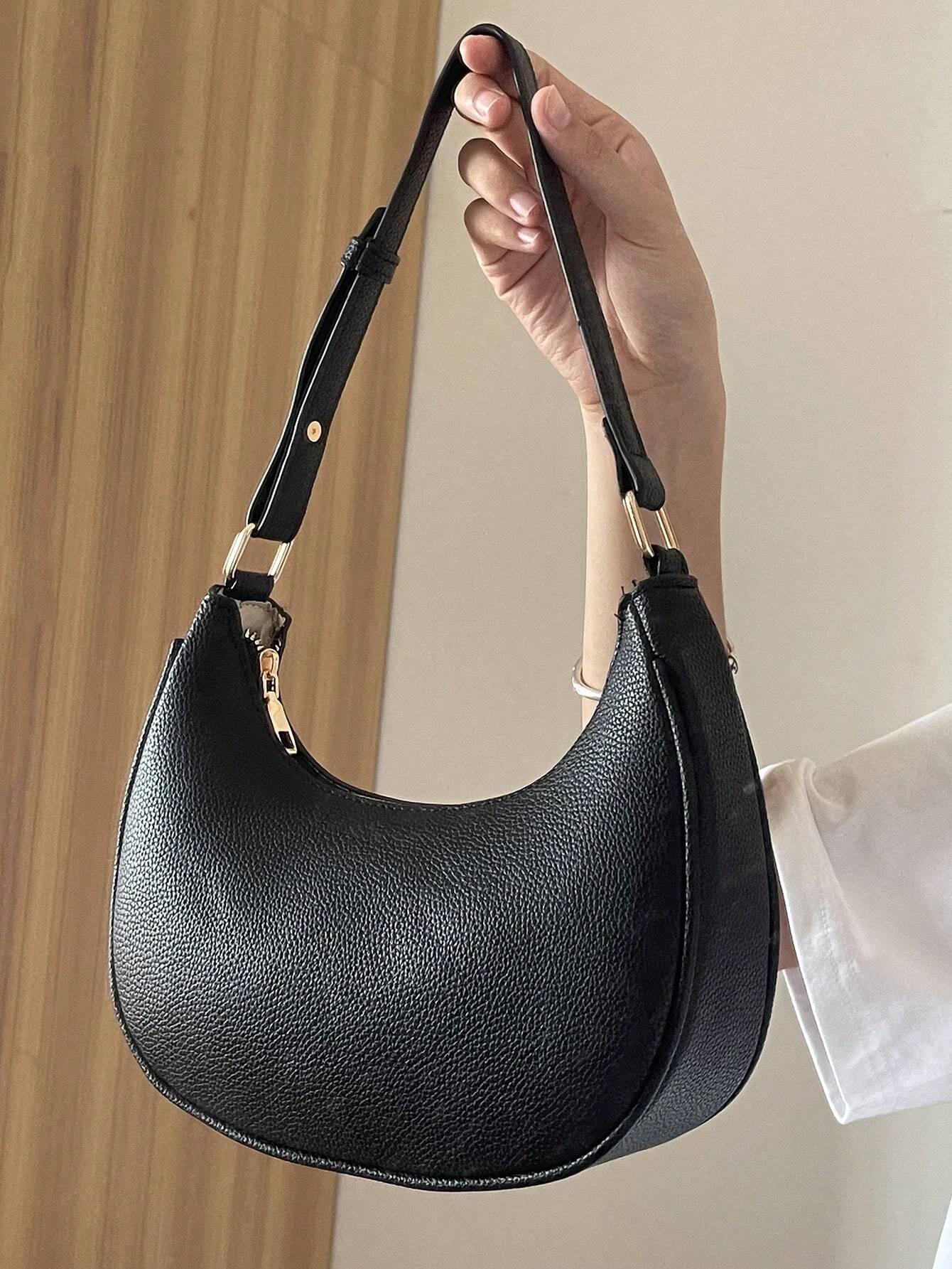 حقيبة هوبو متوسط سستة أسود شنط وحقائب شنط