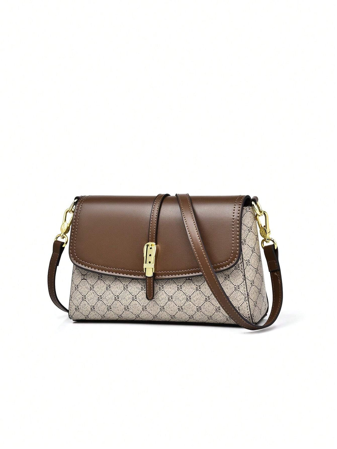 حقيبة بني وبيج وسط شنط وحقائب شنط بني