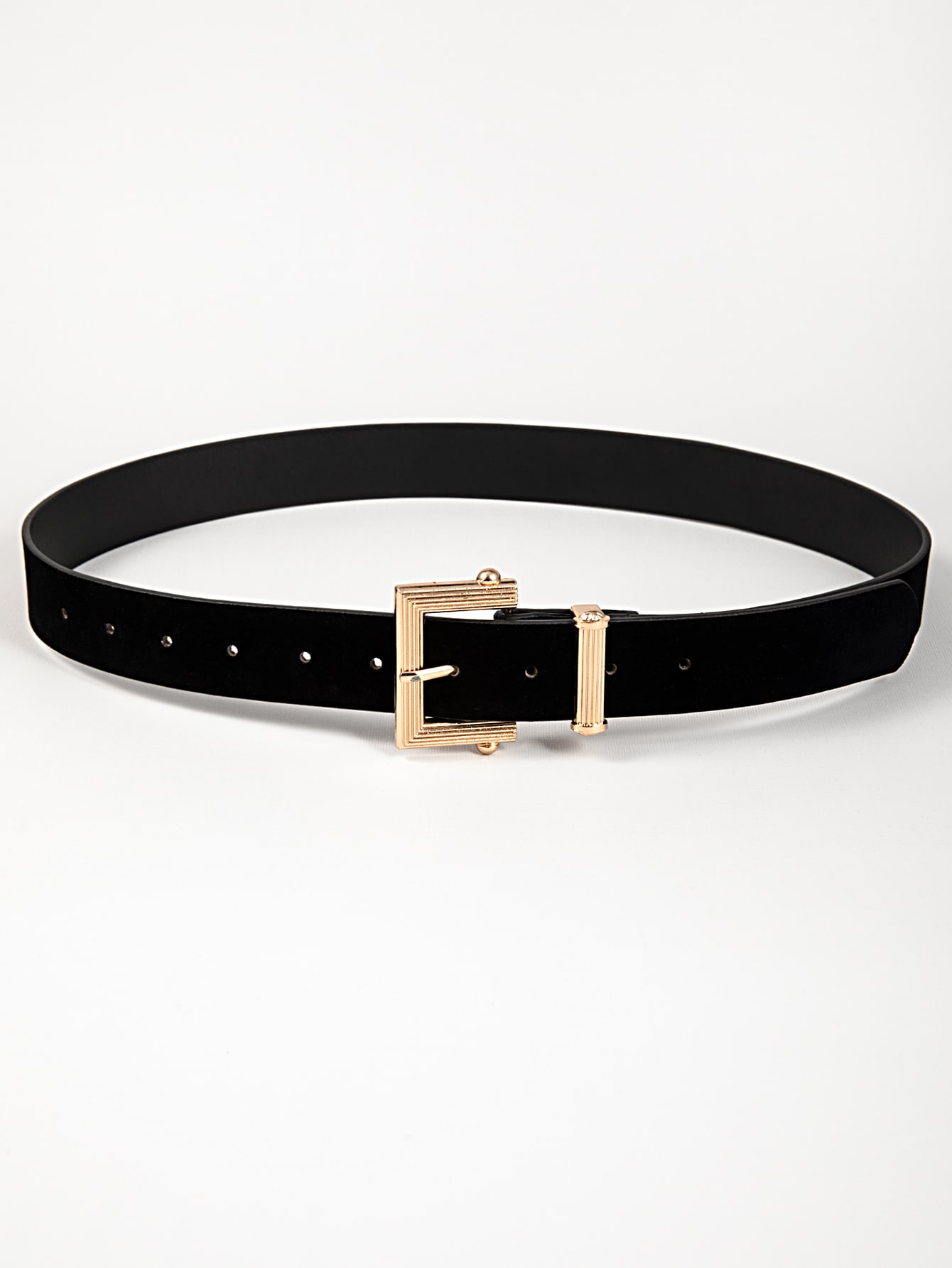 حزام بحرف E احزمة jewel اسود