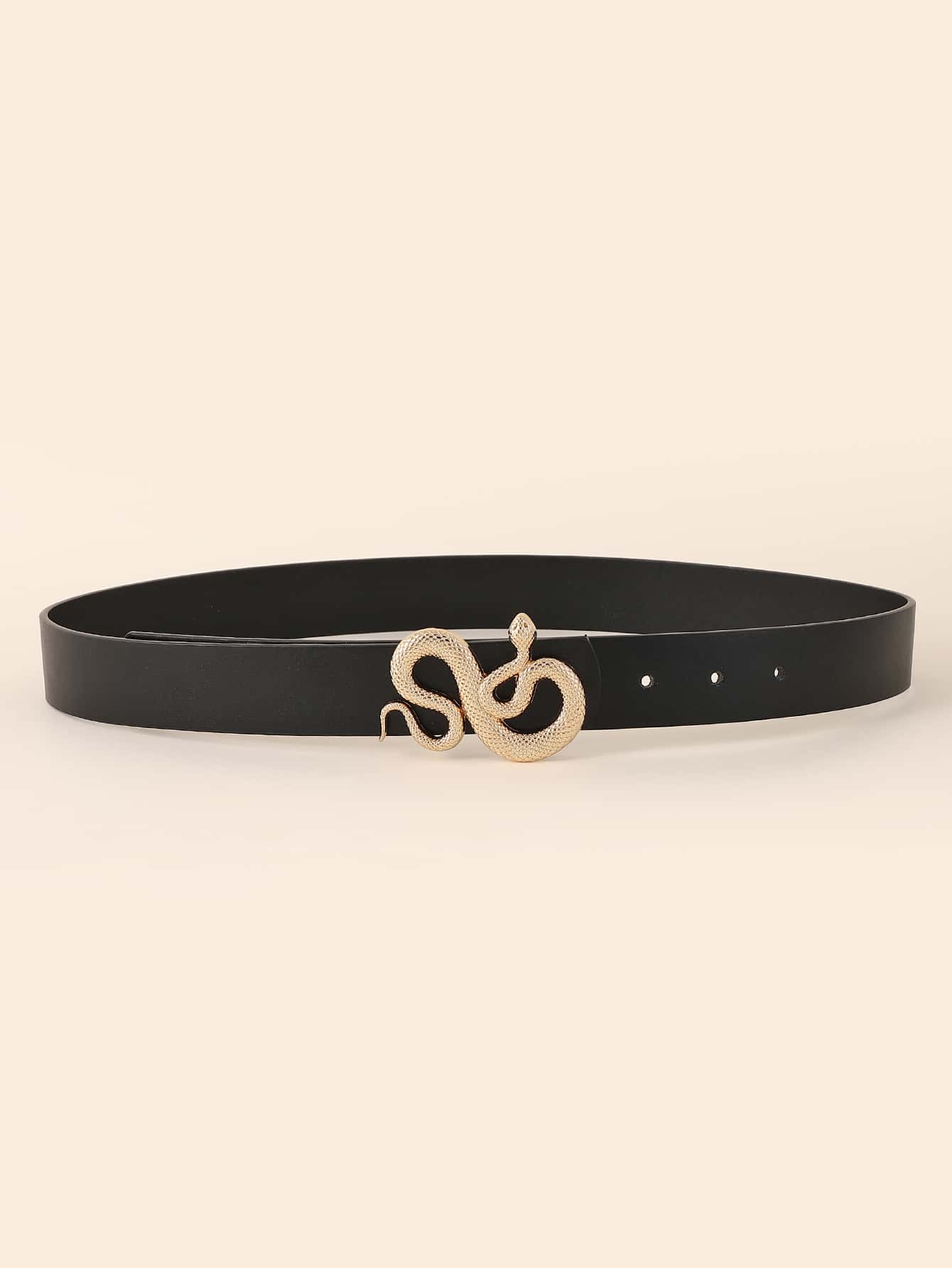 حزام سنيك ذهبي احزمة jewel اسود