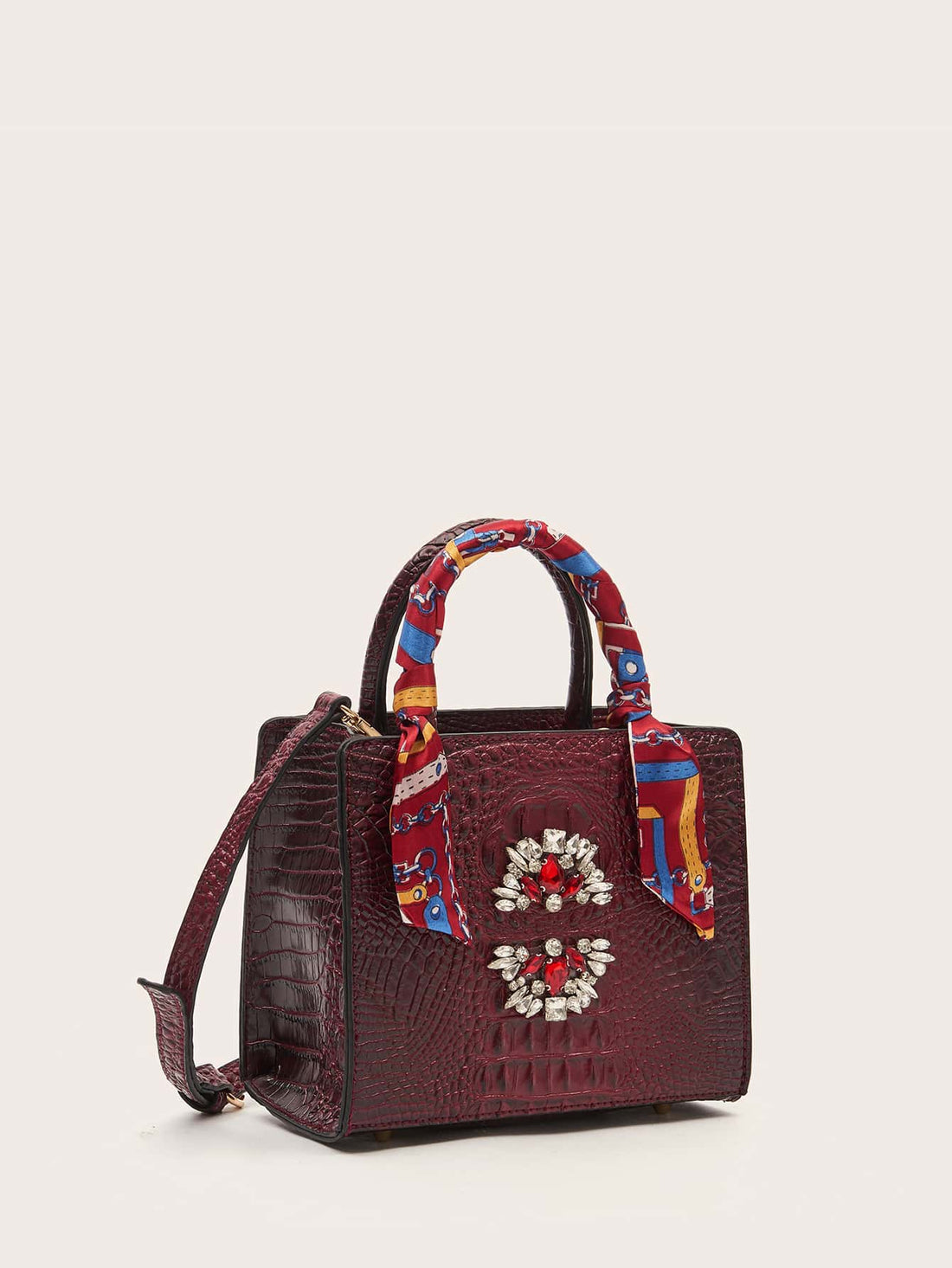 حقيبة ساتشل كرستالات عنابي شنط وحقائب شنط عنابي