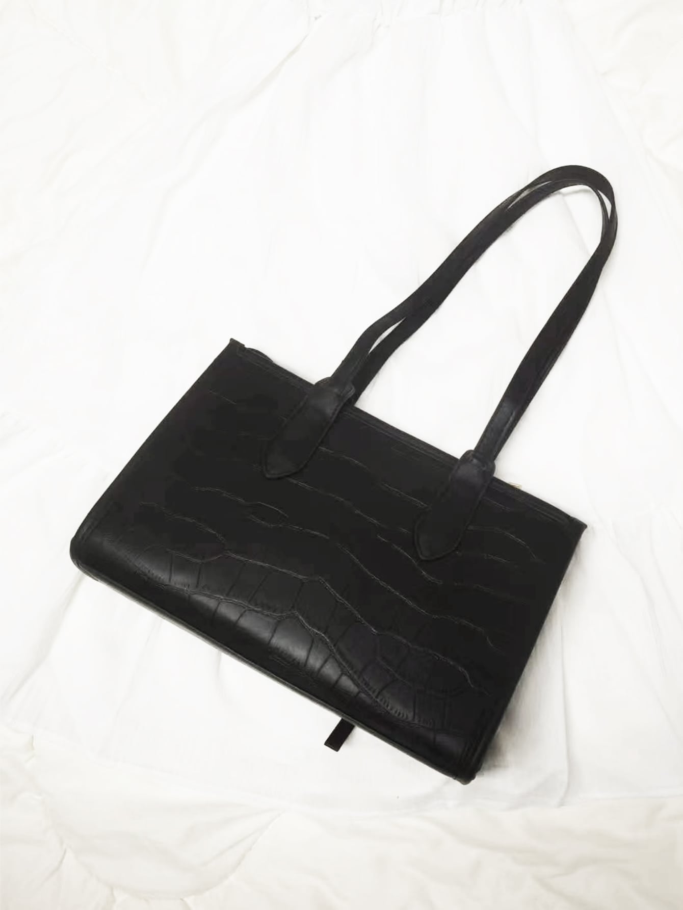 حقيبة يد بطباعة أحرف أنيقة شنط وحقائب شنط