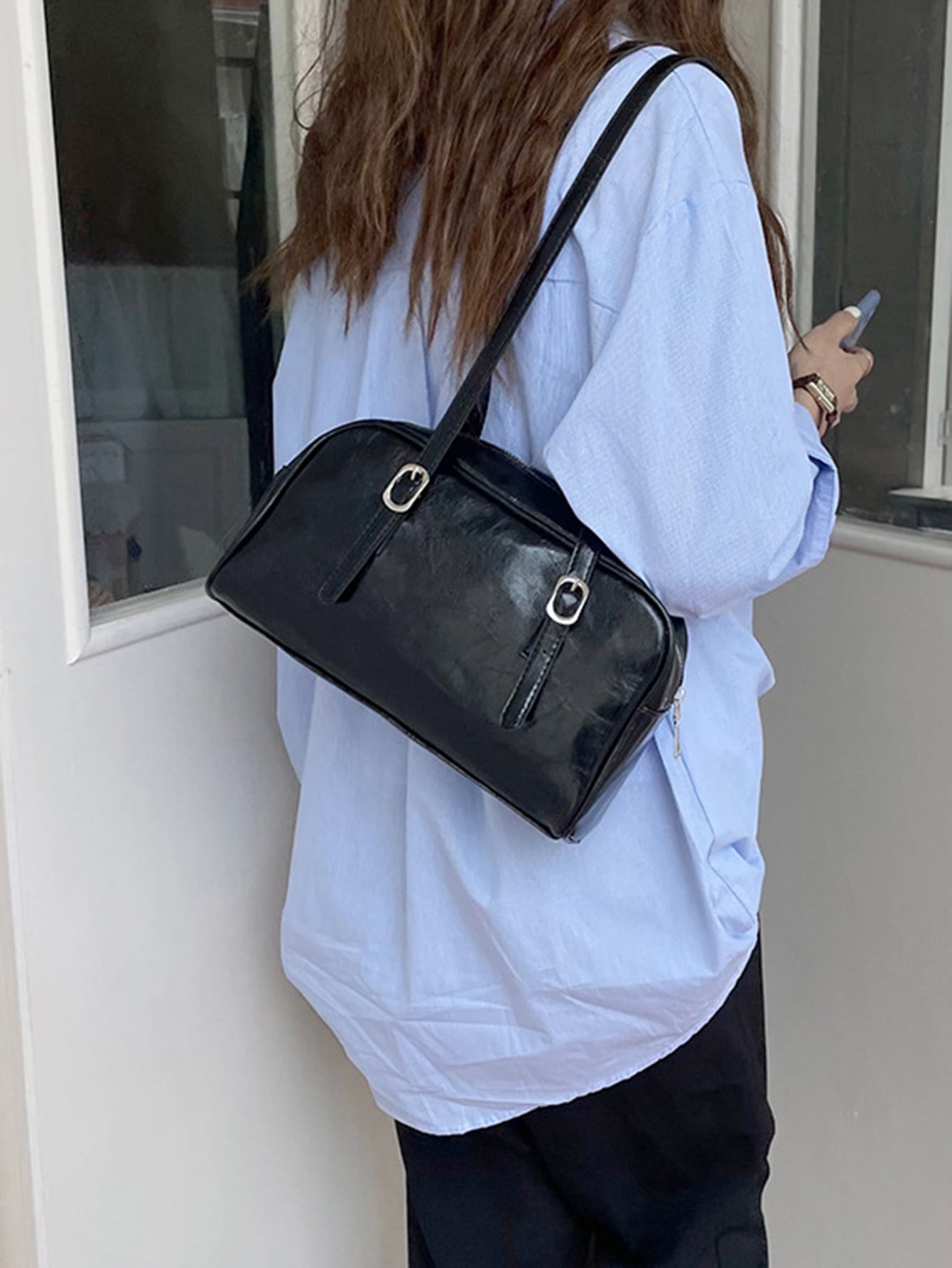 حقيبة مربعة خفيفة الوزن نسائية شنط وحقائب شنط اسود