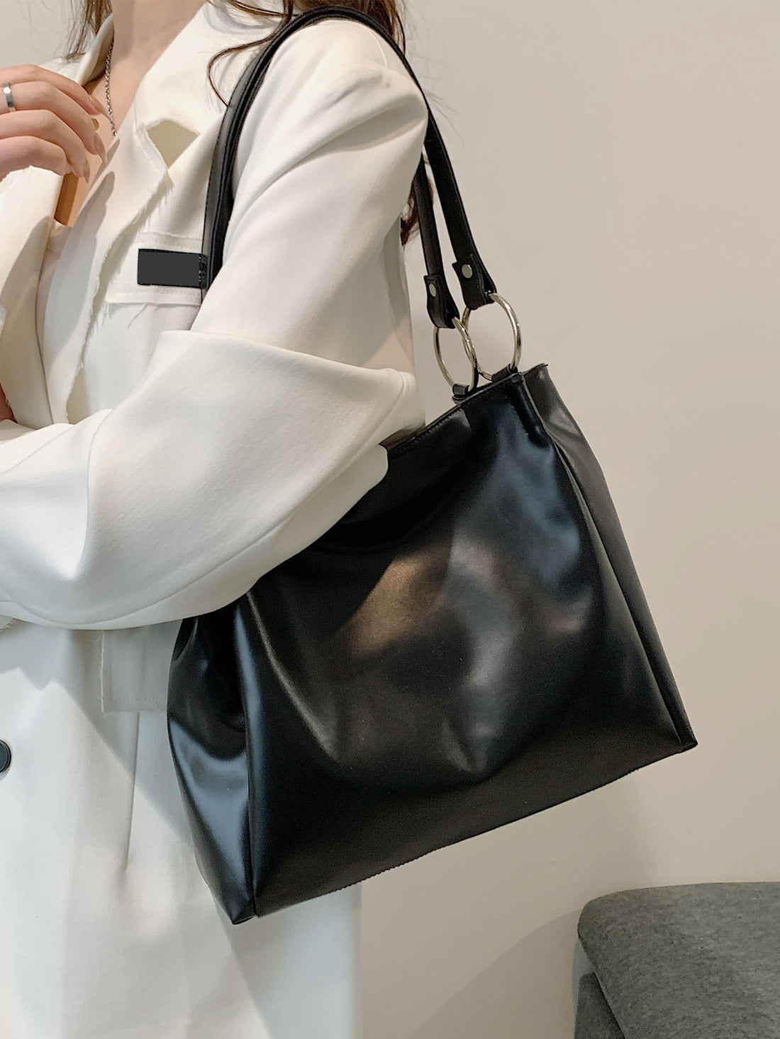 حقيبة كتف ديكور دائري شنط وحقائب شنط