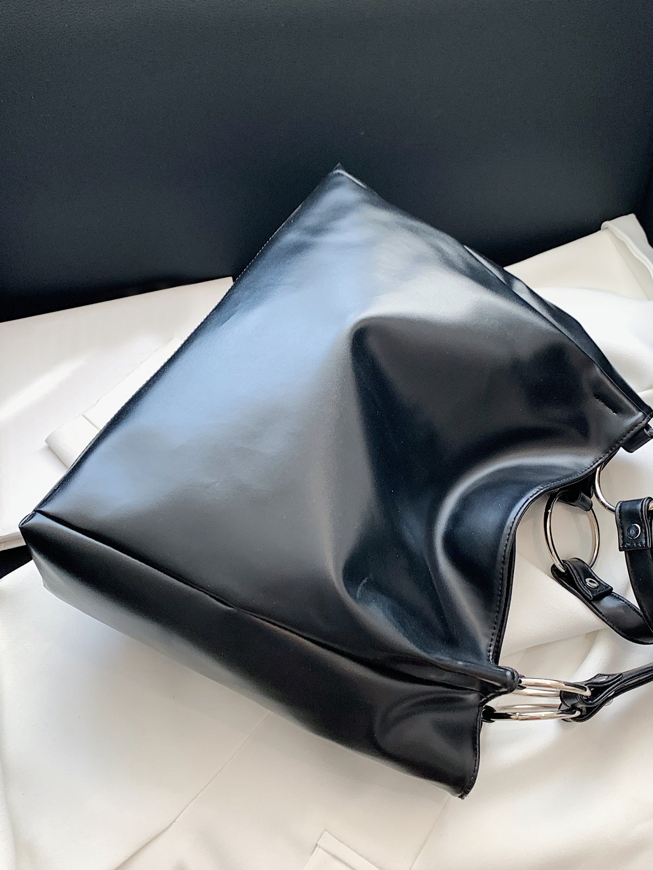 حقيبة كتف ديكور دائري شنط وحقائب شنط