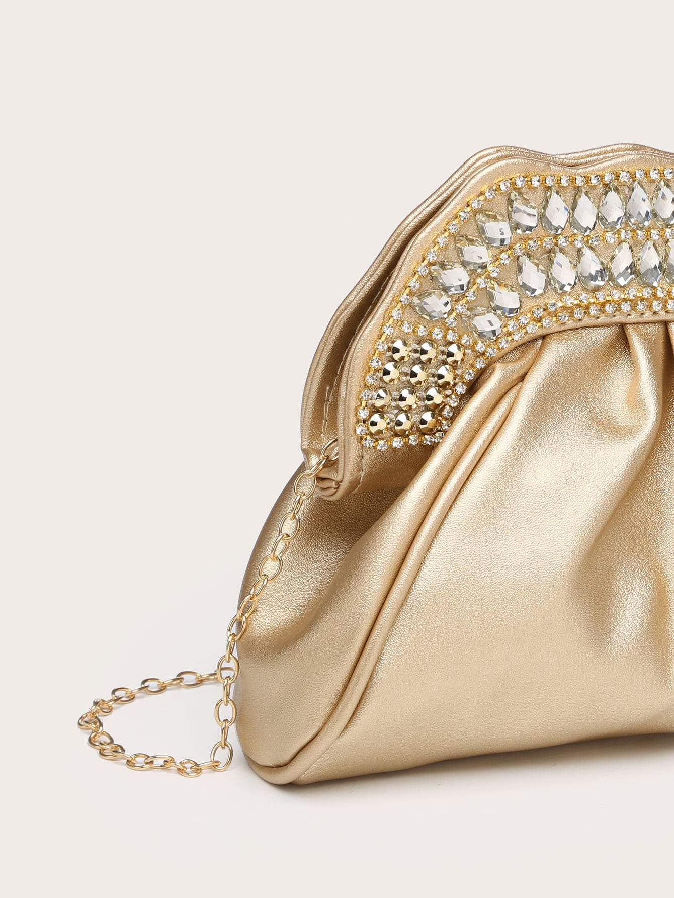 حقيبة سهره جلد ذهبية شنط وحقائب شنط