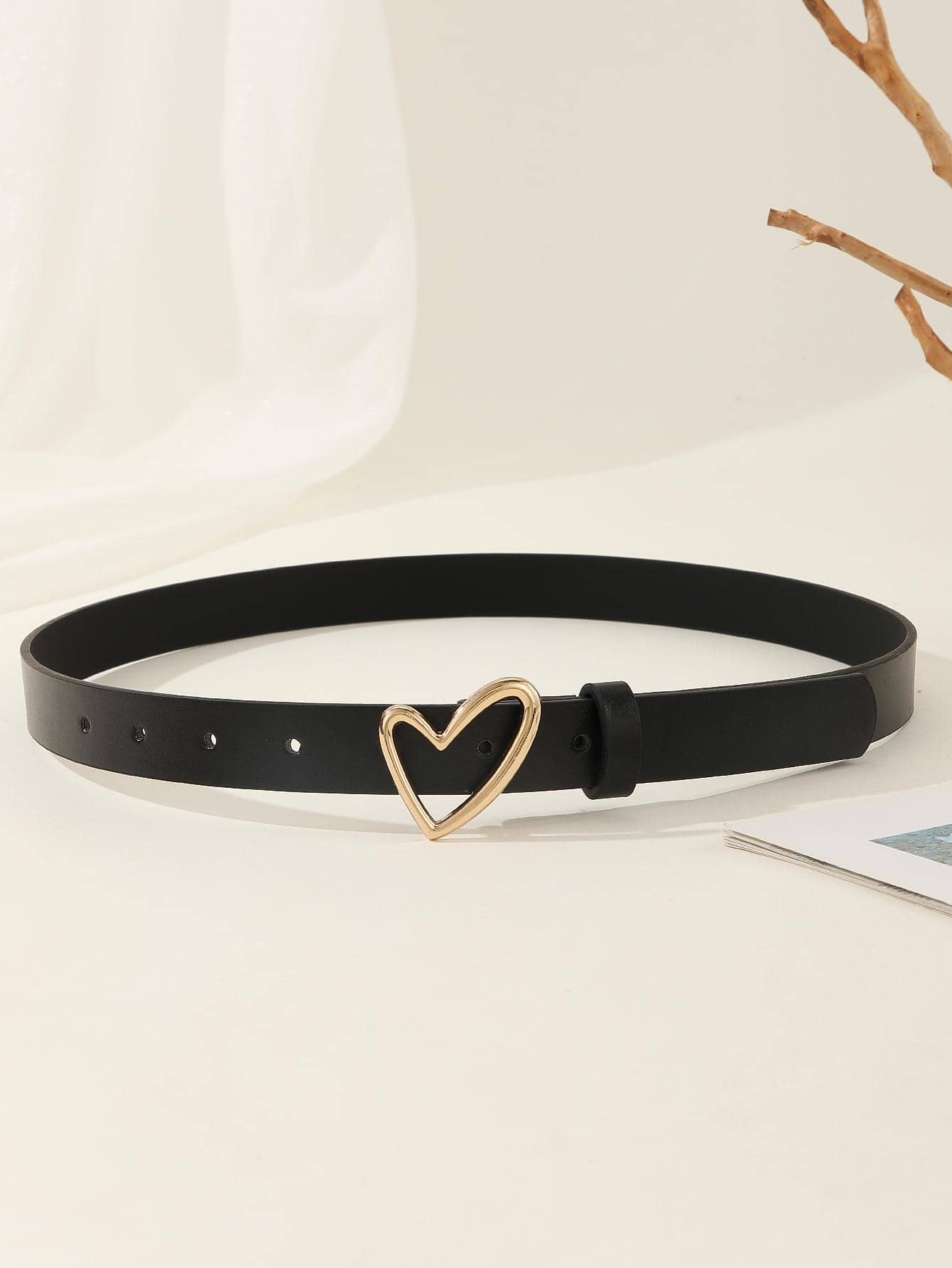 حزام قلب احزمة jewel اسود