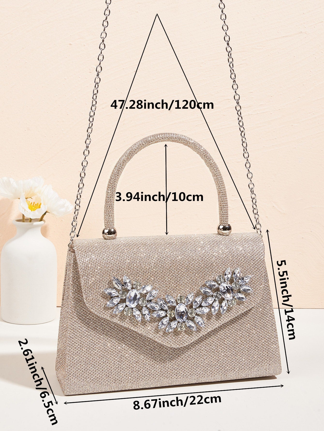 حقيبة سهره وسط ذهبي شنط وحقائب شنط