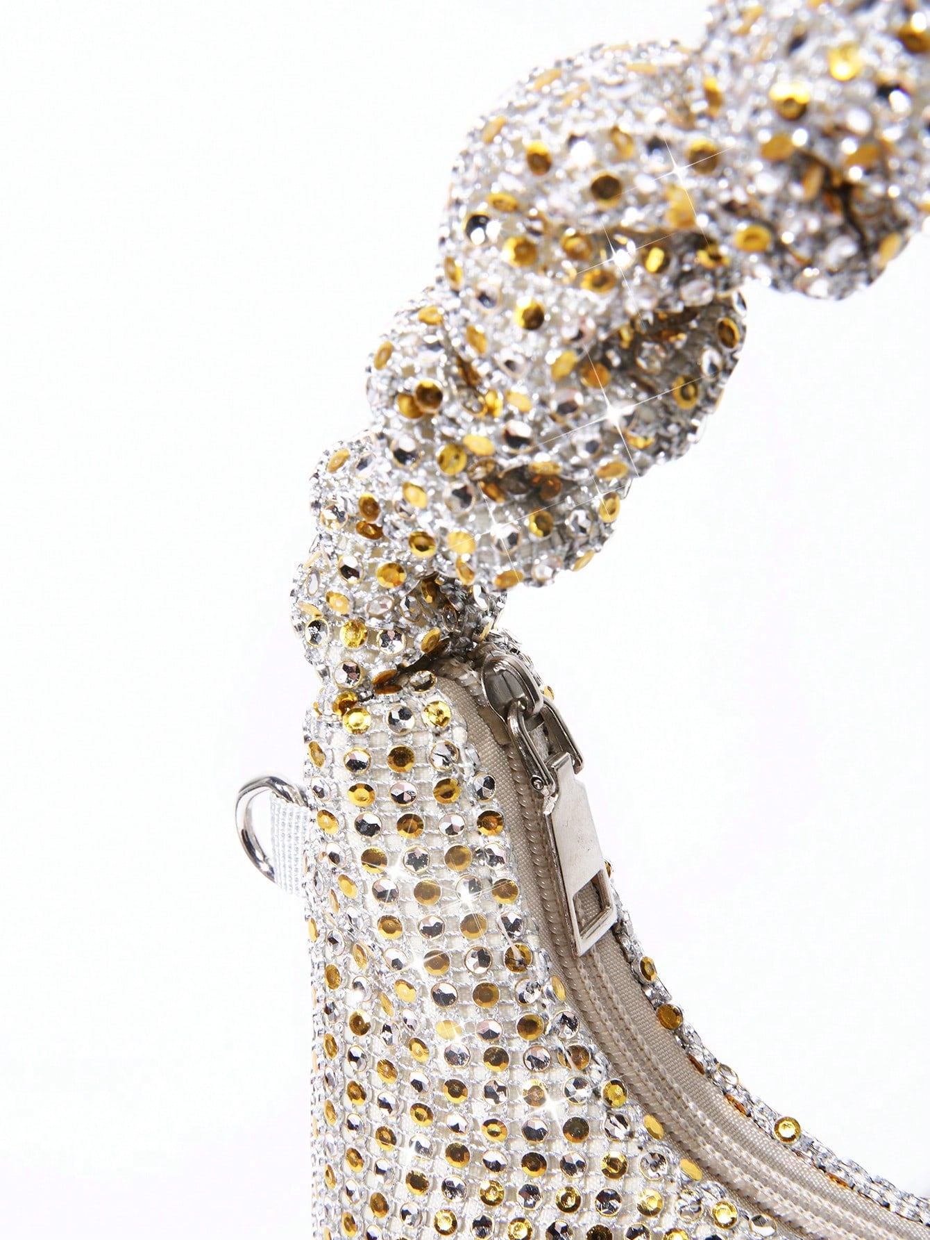 حقيبة سهره كريستال فضي ذهبي شنط وحقائب شنط