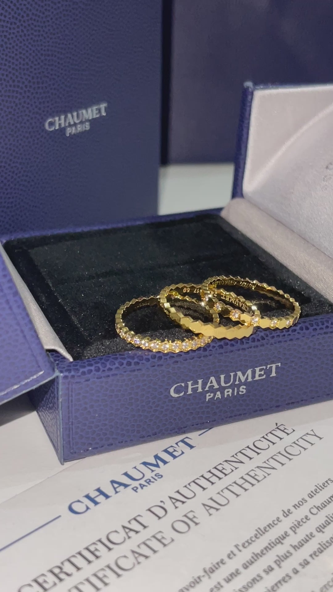 خواتم شومية 3 دبل زركون لوقو خواتم chaumet