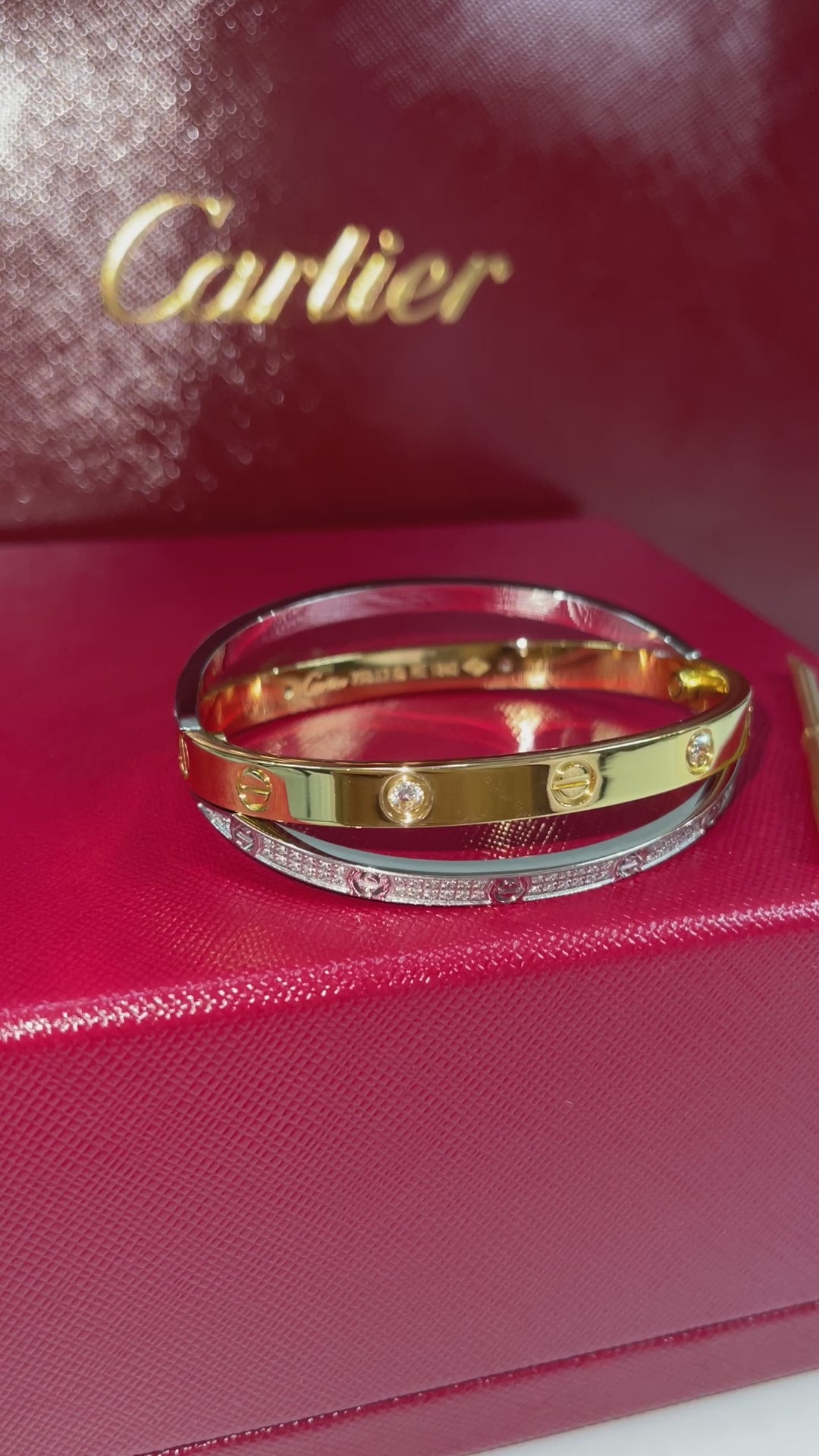 اسواره كارتير دبل بانقل زركون مكس كلر لوقو اسواره CARTIER