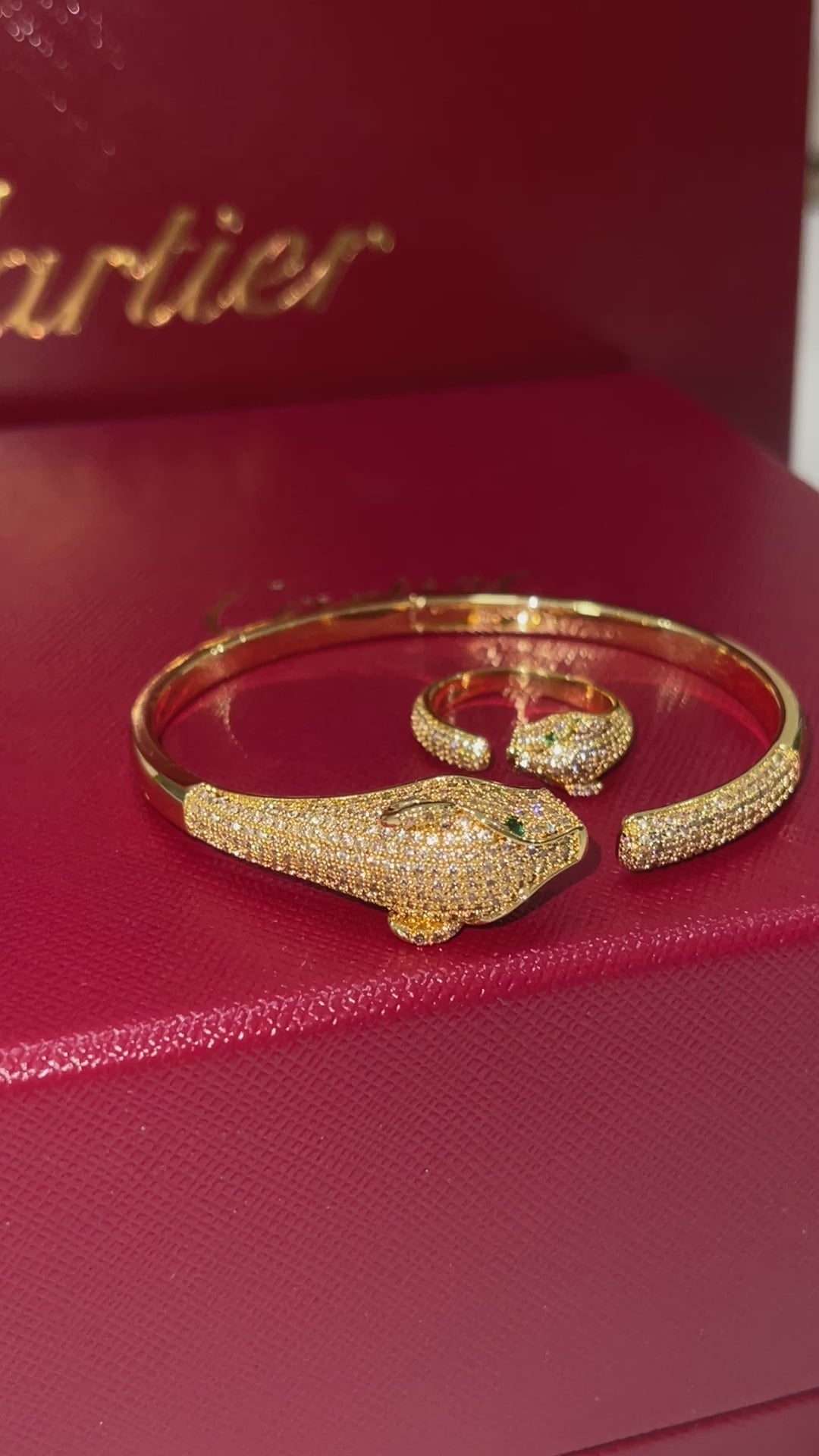 اسواره كارتير تايقر زركون مع خاتم اسواره CARTIER