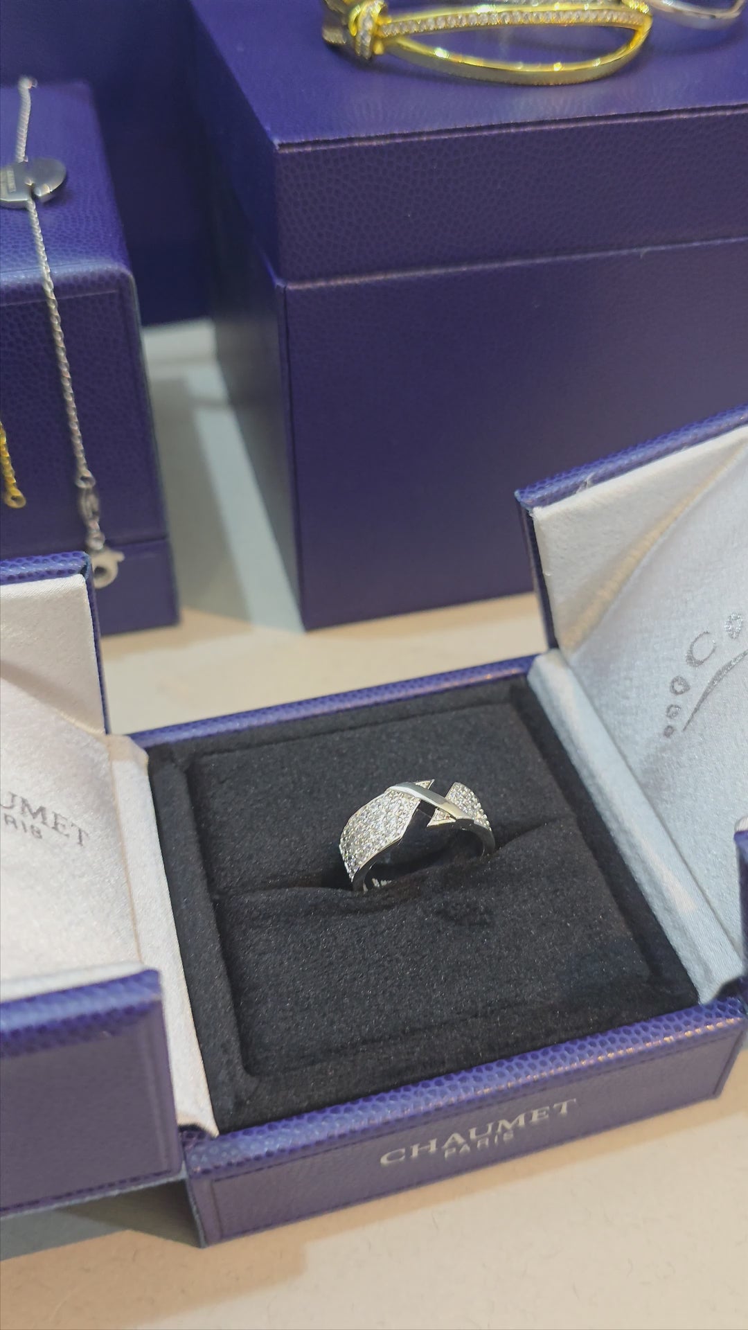 سلسال شومية اسطواني زركون ناعم لوقو سلسال chaumet