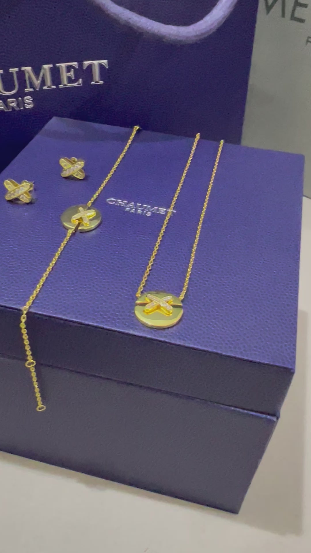 سلسال شومية اكس زركون ناعم لوقو سلسال chaumet
