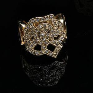 خاتم فلاور زركون خواتم متوفر 2 لون ذهبي 6