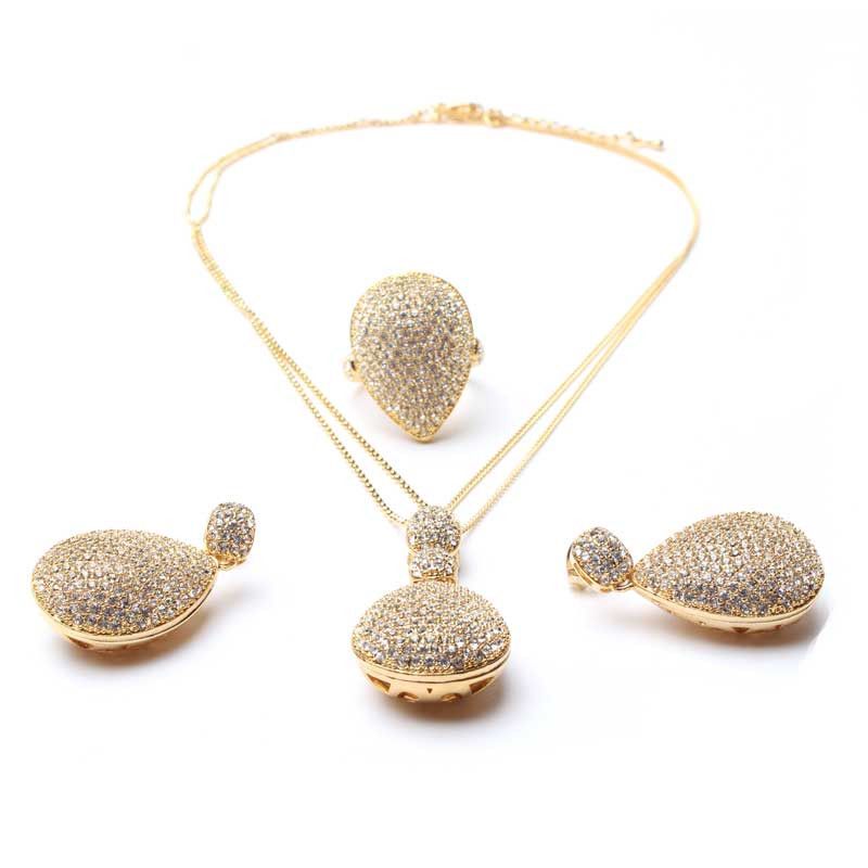 طقم سهرة دمعة كريستال اطقم متوفر 2 لون ذهبي 7