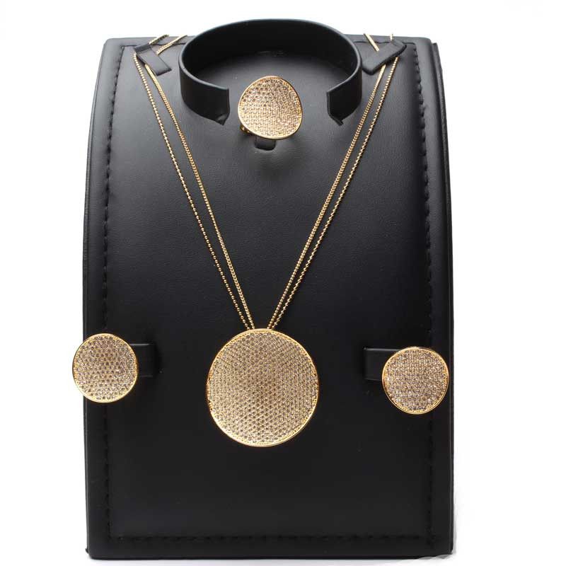 طقم كريستال دائرة حجم كبير اطقم متوفر 2 لون