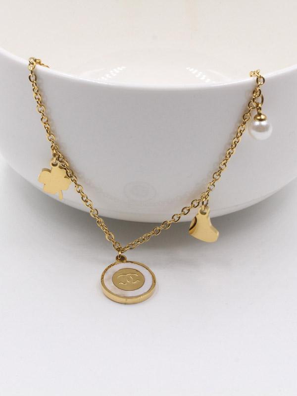 خلخال شانيل وذ ستون خلاخل chanel ذهبي