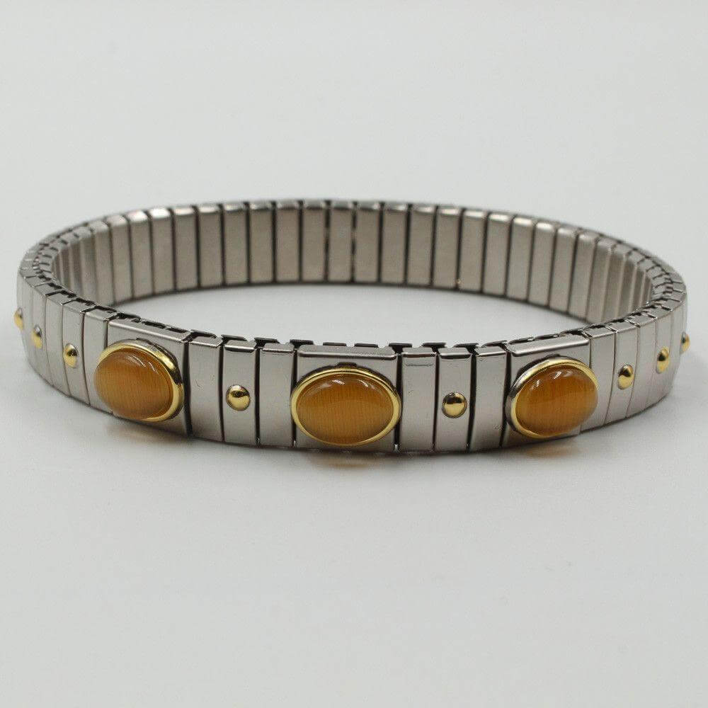 اسوارة نومنيشن اوفال ستانلس ستيل اسواره nomination بني فضي