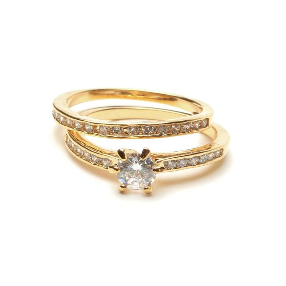 خواتم توينز زركون ناعمه خواتم متوفر 2 لون ذهبي 7