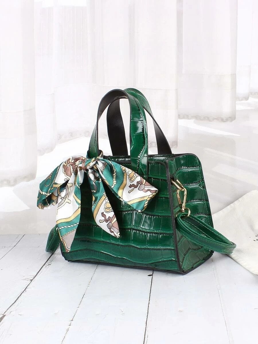 شنطة كتف مزخرف بوشاح شنط وحقائب شنط