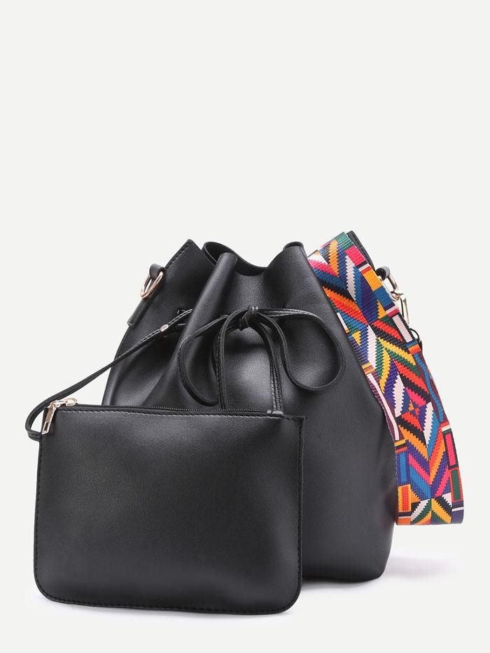 طقم شنط تالا من قطعتين شنط وحقائب متوفر 3 لون اسود