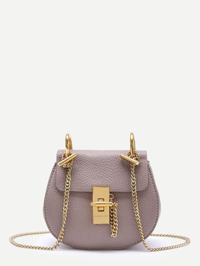 شنطه برادليت جلد بسلسله وقفل شنط وحقائب متوفر 3 لون لحمي