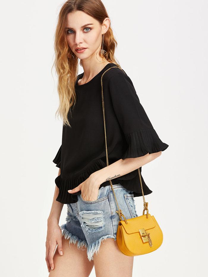 شنطه برادليت جلد بسلسله وقفل شنط وحقائب متوفر 3 لون