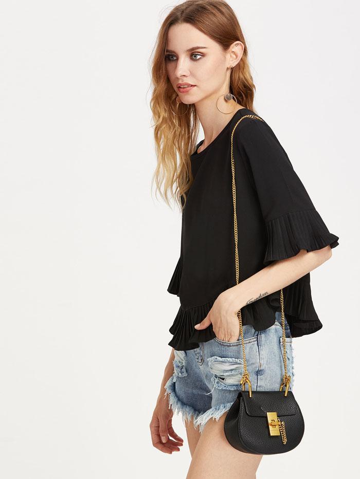 شنطه برادليت جلد بسلسله وقفل شنط وحقائب متوفر 3 لون