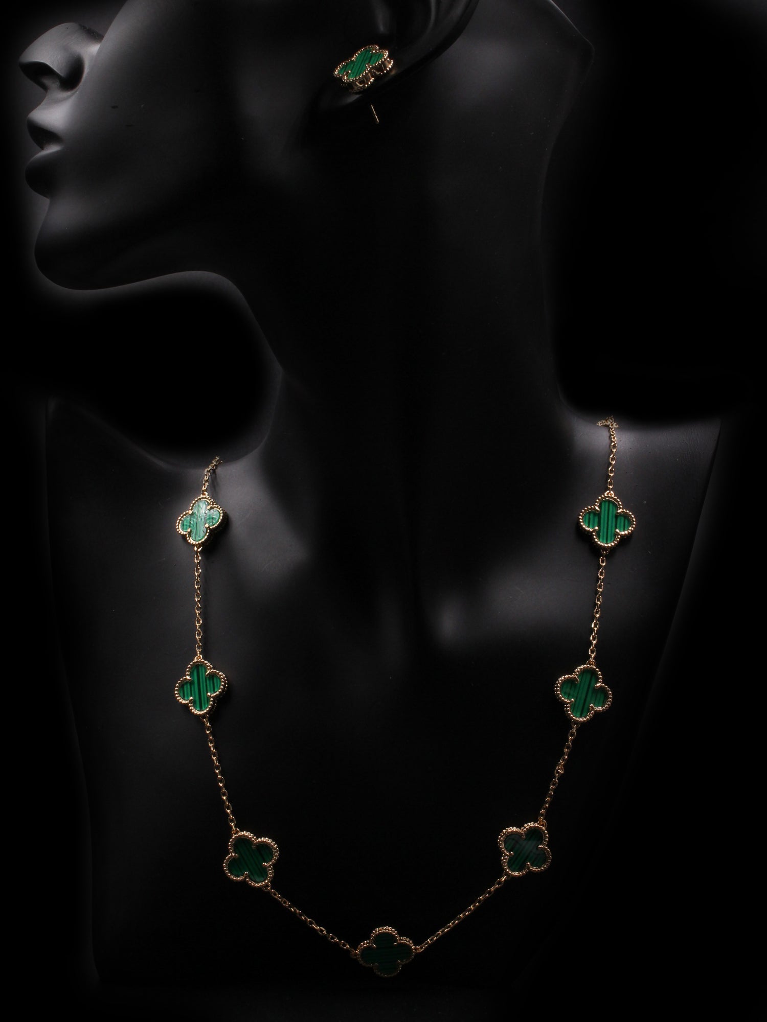 طقم فان كليف 10 وردات روز قولد اطقم van cleef اخضر روز قولد