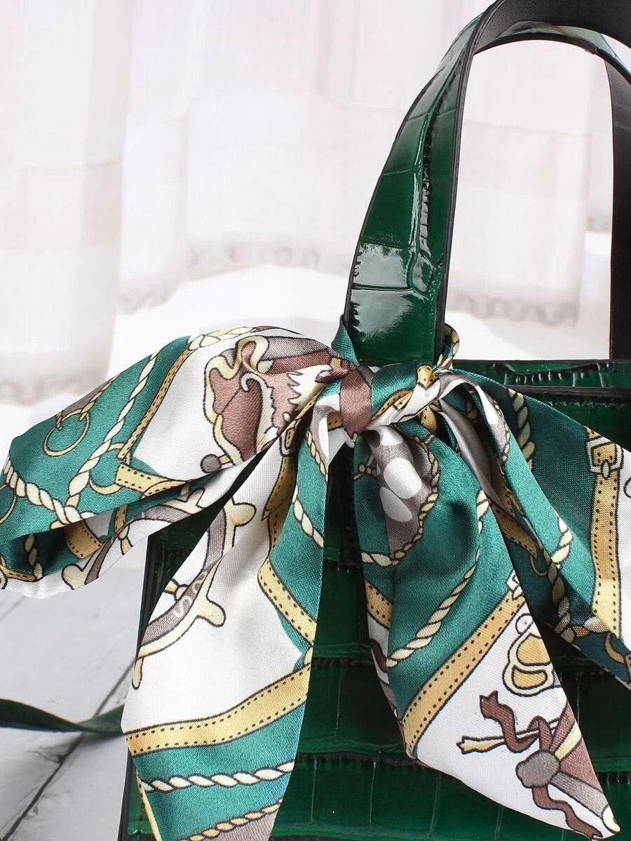 شنطة كتف مزخرف بوشاح شنط وحقائب شنط