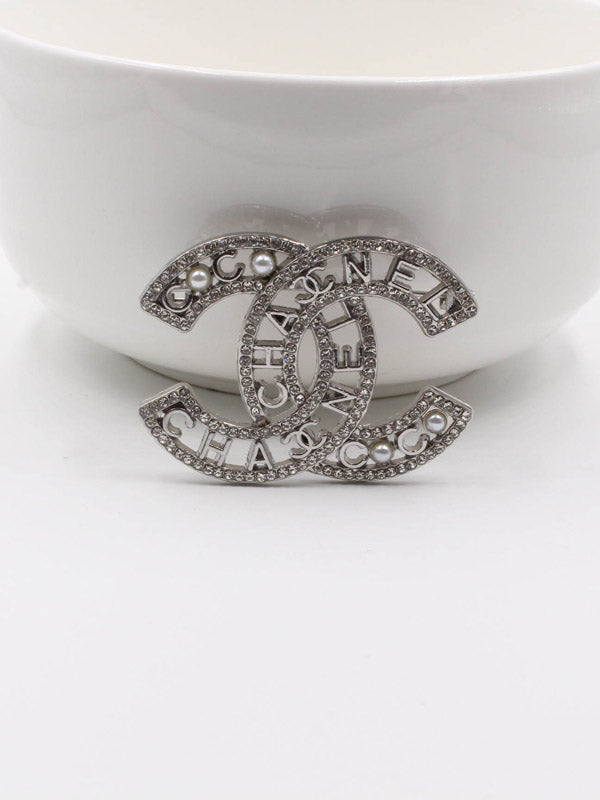 بروش شانيل كرستال بروش chanel فضي