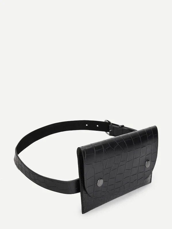 شنطة جلد ثعبان بحزام خصر شنط وحقائب شنط