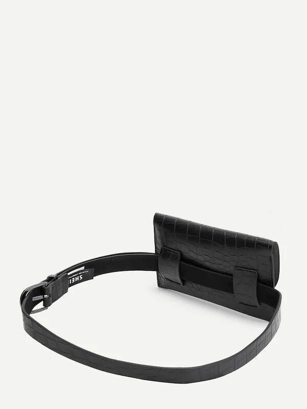 شنطة جلد ثعبان بحزام خصر شنط وحقائب شنط