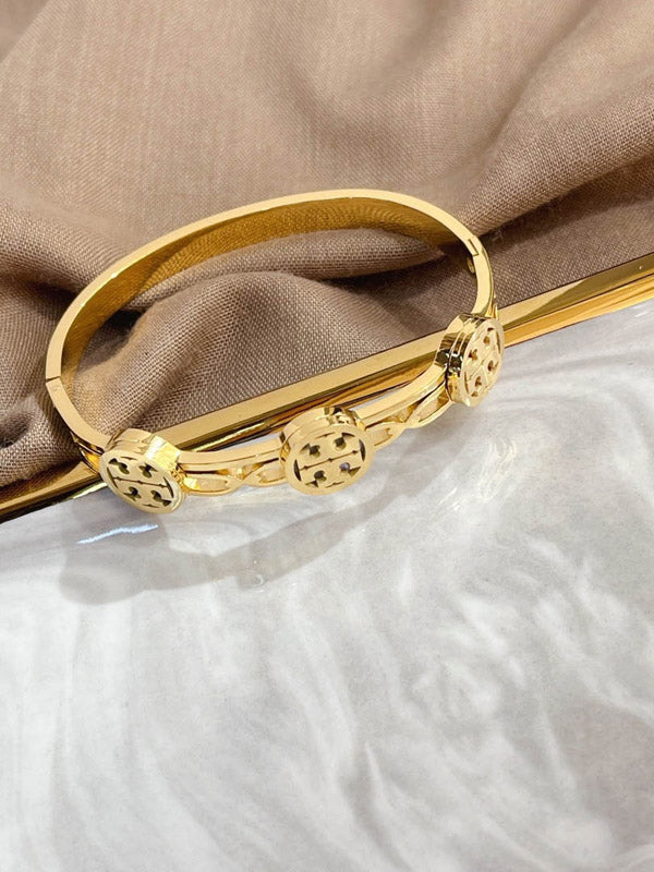 اسوارة توري بورش ثري لوقو اسواره tory burch ذهبي