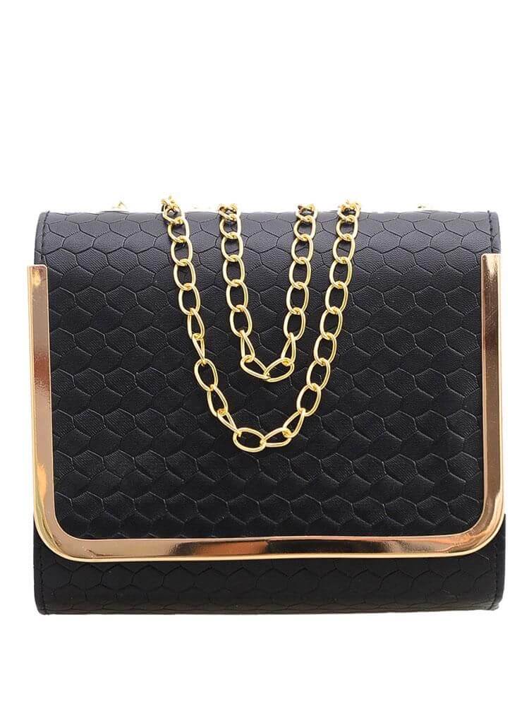 حقيبة سوداء بسلسلة شنط وحقائب متوفر 1 لون اسود