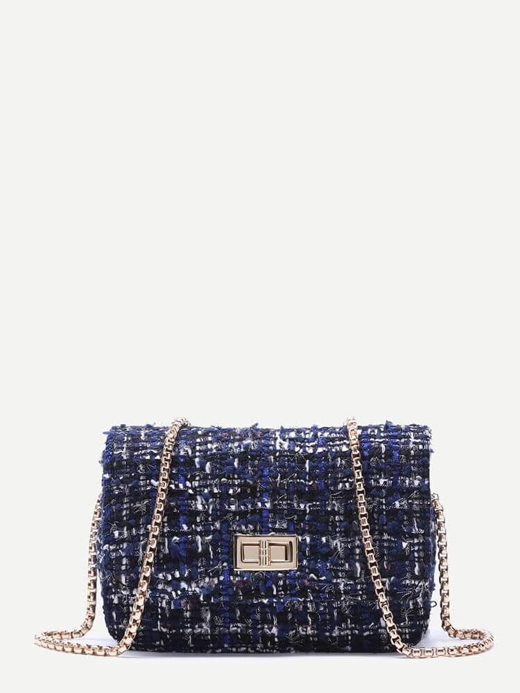 حقيبة زرقاء مرصعة شنط وحقائب متوفر 1 لون كحلي