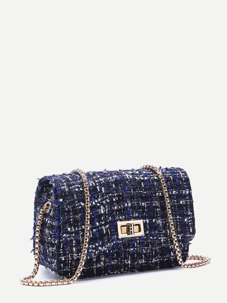 حقيبة زرقاء مرصعة شنط وحقائب متوفر 1 لون