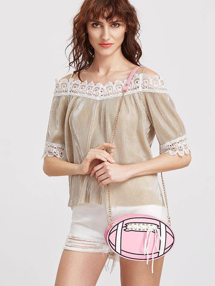 حقيبة بشكل الكرة - وردية شنط وحقائب متوفر 1 لون وردي