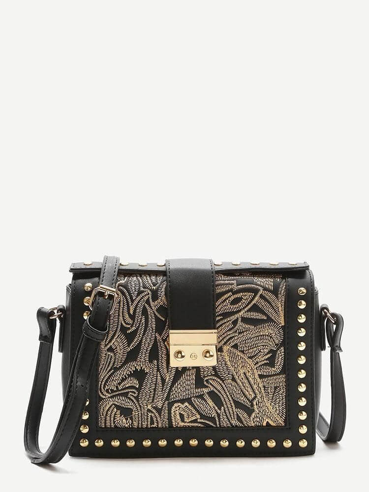 حقيبة الكتف سوداء جلد PU شنط وحقائب متوفر 1 لون اسود