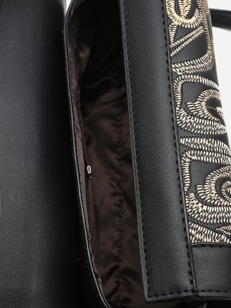 حقيبة الكتف سوداء جلد PU شنط وحقائب متوفر 1 لون