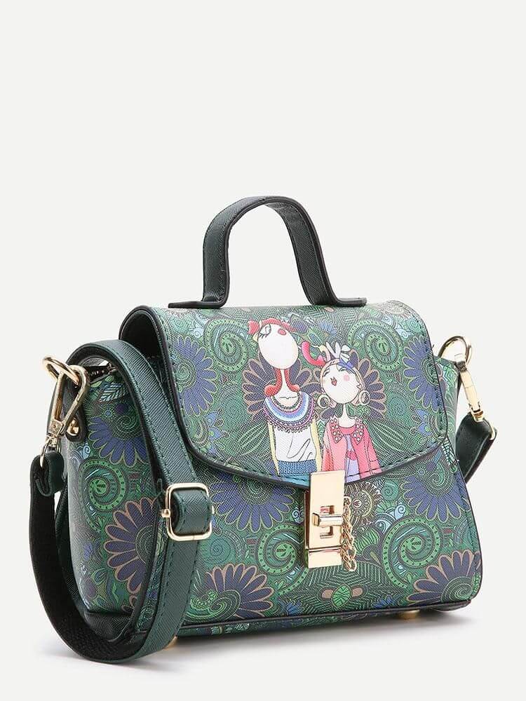 حقيبة الكتف خضراء جلد صناعي شنط وحقائب متوفر 1 لون