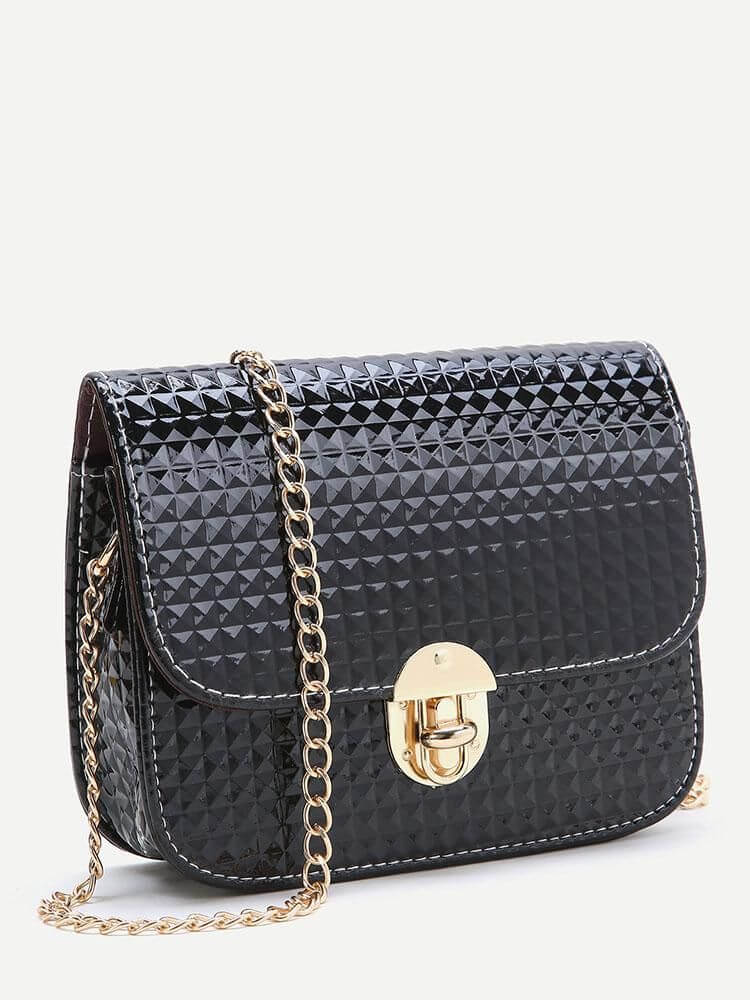 حقيبة السلسلة سوداء شنط وحقائب متوفر 1 لون