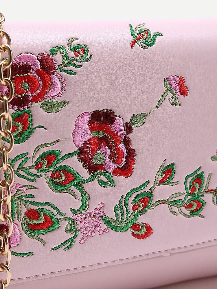 شنطه جلد صناعي بنقشة زهور شنط وحقائب متوفر 2 لون