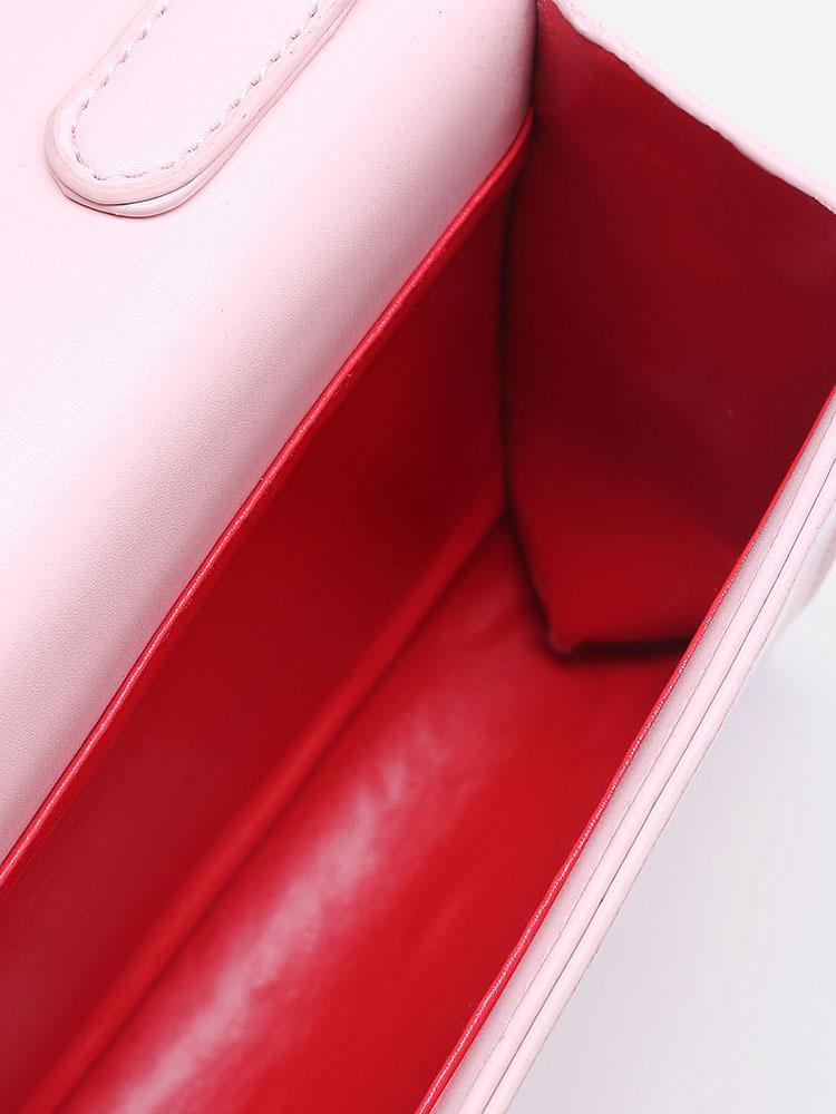 شنطه جلد صناعي بنقشة زهور شنط وحقائب متوفر 2 لون