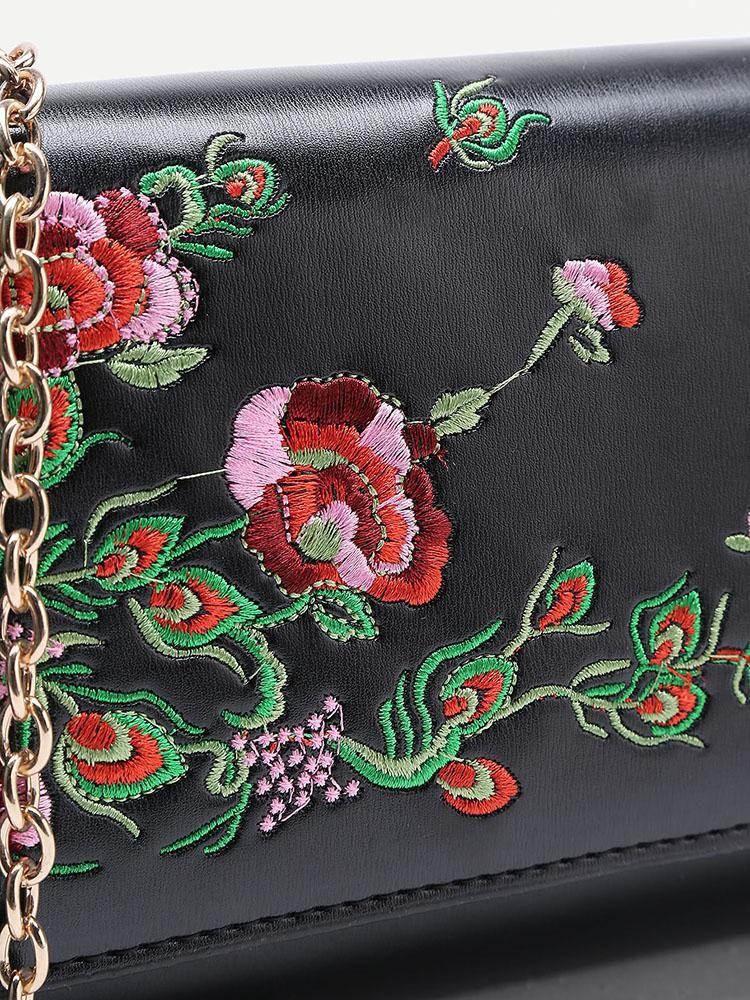 شنطه جلد صناعي بنقشة زهور شنط وحقائب متوفر 2 لون