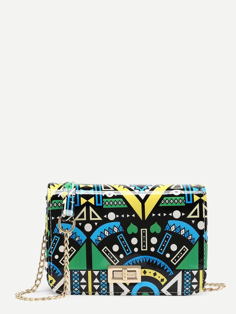 شنطه نسائيه كاجوال هندسي الشكل تويست شنط وحقائب شنط ملون اخضر